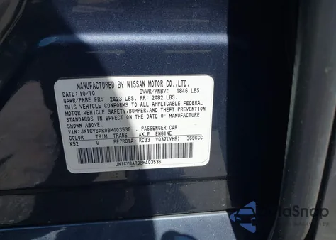 2011 Infiniti G37X из США, поврежденный, VIN JN1CV6AR9BM403536